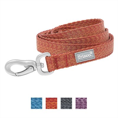 Frisco Outdoor Heathered Nylon Dog Leash, Flamepoint Orange, Medium - Length: 6-ft, Width: 3/4-in