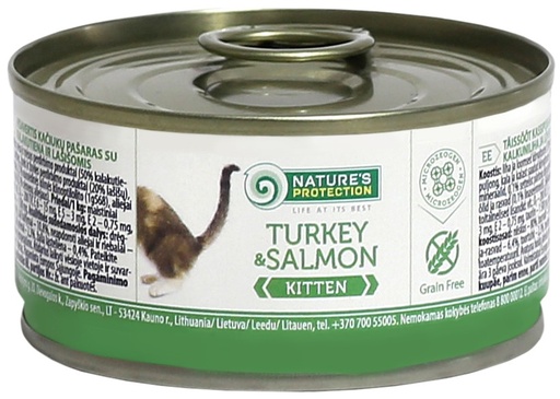 KITTEN TURKEY &amp; SALMON.400g COMPLETE PET FOOD WITH TURKEY AND SALMON FOR KITTENS 400