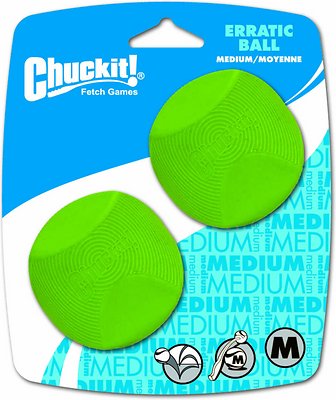 Chuckit! Erratic Ball Dog Toy, Medium, 2 pack