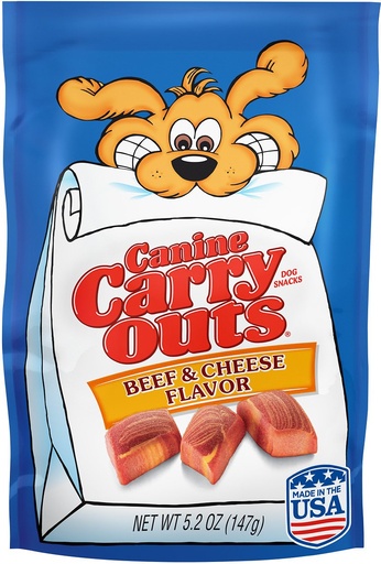 Canine Carry Outs Beef &amp; Cheese Flavor Dog Treats 147g