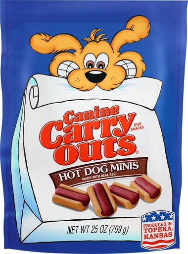 Canine Carry Outs Beef Flavor Hot Dog Minis Dog Treats 709g