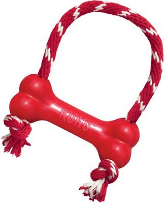 KONG Goodie Bone with Rope Dog Toy, X-Small