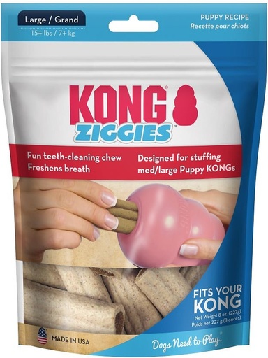 KONG Stuff'N Puppy Ziggies Dog Treats, Large, 6 count 227g