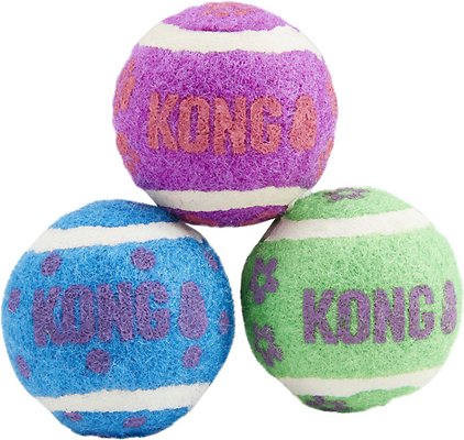 KONG Tennis Balls with Bells Cat Toy