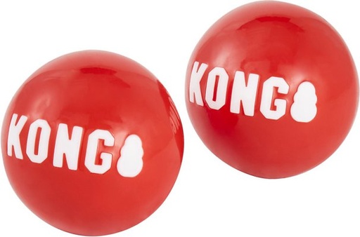 KONG Signature Balls Dog Toy, 2-pack, Red, Large