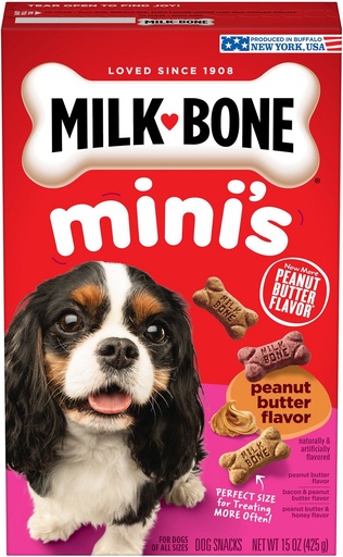 Milk-Bone Mini's Peanut Butter Flavor Variety Dog Treats 454g