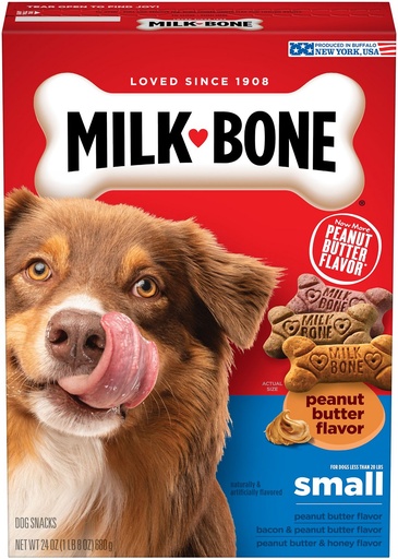 Milk-Bone Small Peanut Butter Flavor Variety Dog Treats 680g
