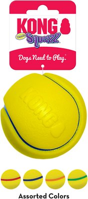 KONG Squeezz Tennis Assorted Dog Toy, Color Varies, Large