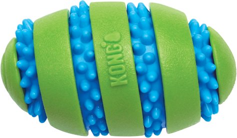 KONG Squeezz Goomz Football Squeaky Plush Dog Toy, Medium