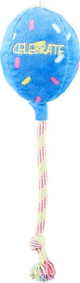 KONG Occasions Birthday Balloon Dog Toy, Blue, Small