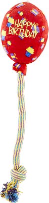 KONG Occasions Birthday Balloon Dog Toy, Red, Large