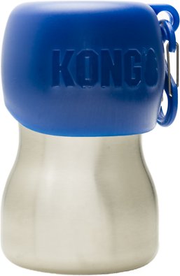 KONG H2O Stainless Steel Dog Water Bottle, Blue, 212g