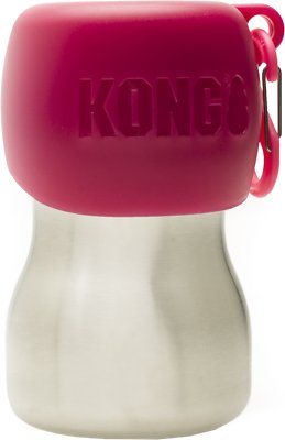 KONG H2O Stainless Steel Dog Water Bottle, Pink, 212g
