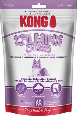 KONG Calming Chews Medium &amp; Large Dog Supplement, 60 count