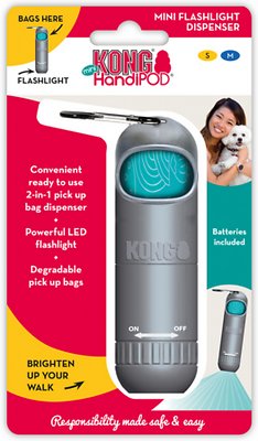 KONG HandiPOD Flashlight &amp; Dog Poop Bag Dispenser, Mini