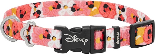 Disney Minnie Mouse Floral Dog Collar, SM - Neck: 10 - 14-in, Width: 5/8-in