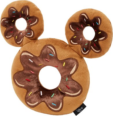 Disney Mickey Mouse Donut Plush Squeaky Dog Toy