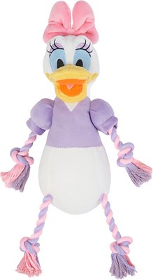 Disney Daisy Duck Plush with Rope Squeaky Dog Toy