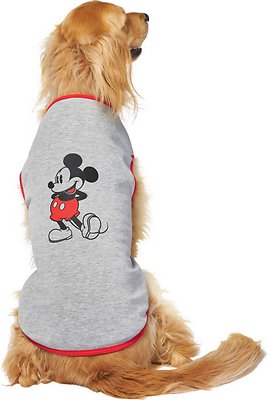 Disney Mickey Mouse Classic Dog &amp; Cat T-shirt, Gray, X-Small