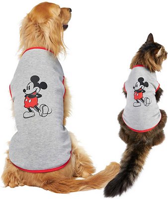 Disney Mickey Mouse Classic Dog &amp; Cat T-shirt, Gray, Small