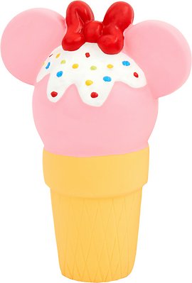 Disney Minnie Mouse Ice Cream Cone Latex Squeaky Dog Toy