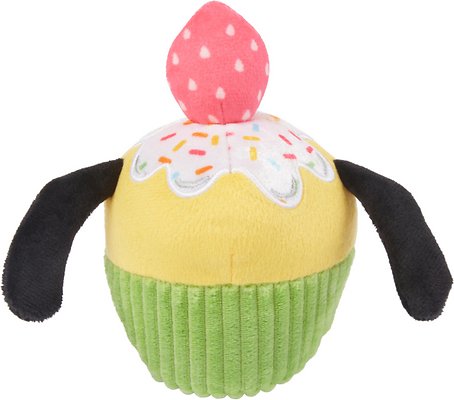 Disney Pluto Cupcake Plush Squeaky Dog Toy