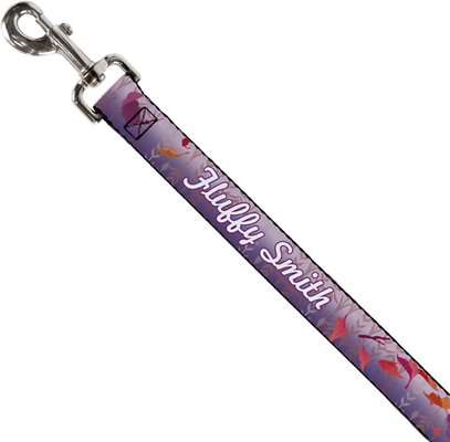 Buckle-Down Disney Frozen II Swirling Leaves &amp; Floral Trim Personalized Dog Leash