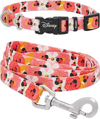 Disney Minnie Mouse Floral Collar + Dog Leash