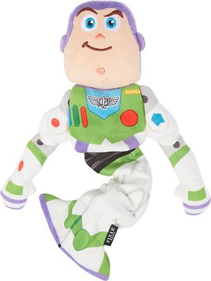 Pixar Buzz Lightyear Bungee Plush Squeaky Dog Toy