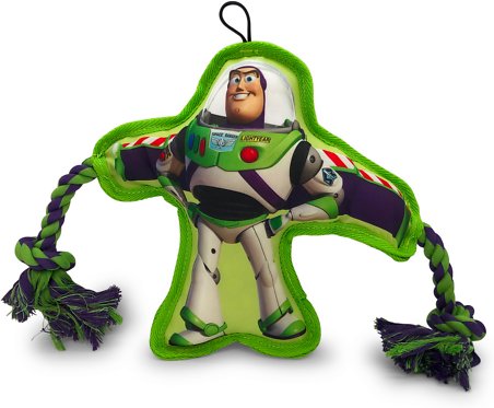 Hyper Pet Disney Buzz Lightyear Flat Squeaker Rope Dog Toy