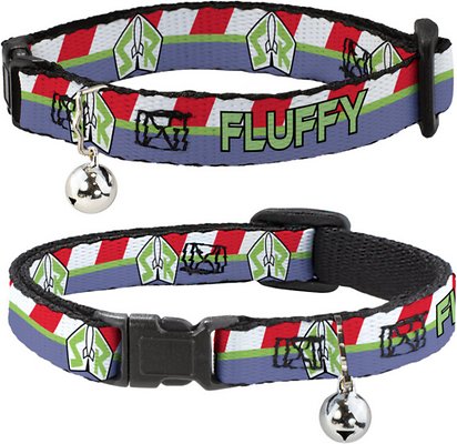 Buckle-Down Disney Toy Story Buzz Lightyear Space Ranger Logo Personalized Breakaway Cat Collar with Bell