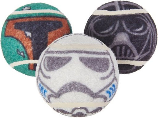 STAR WARS GALACTIC EMPIRE Fetch Squeaky Tennis Ball Dog Toy, 3 count