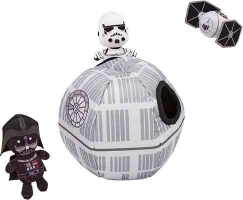 STAR WARS DEATH STAR Hide and Seek Puzzle Plush Squeaky Dog Toy