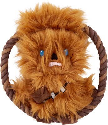 Fetch For Pets Star Wars Chewbacca Squeaky Plush Rope Dog Toy, 8-in