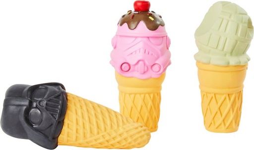 STAR WARS GALACTIC EMPIRE Ice Cream Cones Latex Squeaky Dog Toy, 3 count