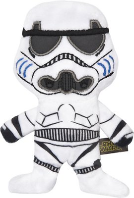 Fetch For Pets Star Wars Storm Trooper Plush Flattie Dog Toy, 9-in