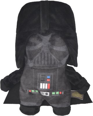 Fetch For Pets Star Wars Darth Vadar Plush Flattie Dog Toy , 6-in