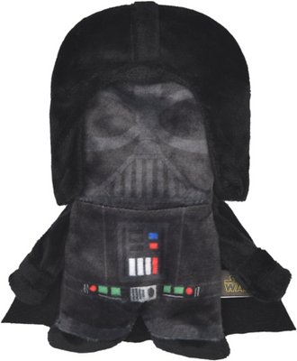 Fetch For Pets Star Wars Darth Vadar Plush Flattie Dog Toy , 9-in