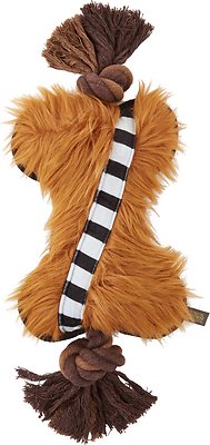Fetch For Pets Star Wars Chewbacca Squeaky Plush Rope Dog Toy, 9.5-in