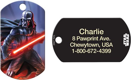 Quick-Tag Star Wars Darth Vader Military Personalized Dog &amp; Cat ID Tag