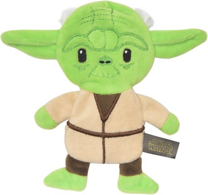 Fetch For Pets Star Wars Yoda Plush Flattie Dog Toy, Small 6in