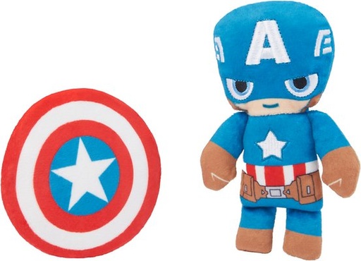Marvel 's Captain America and Shield Plush Cat Toy with Catnip, 2 count
