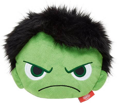 Marvel 's The Hulk Round Plush Squeaky Dog Toy