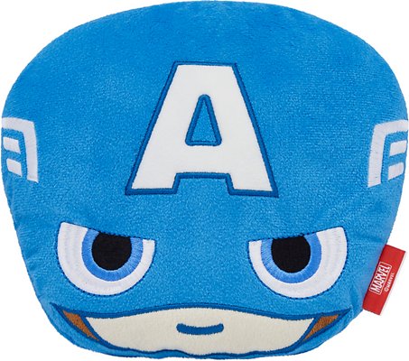 Marvel 's Captain America Round Plush Squeaky Dog Toy