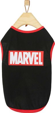 Marvel Logo Dog &amp; Cat T-Shirt, Black, Medium
