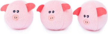ZippyPaws Bubble Babies Pigs Miniz Dog Toy, 3 count