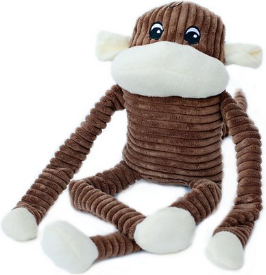ZippyPaws Spencer Crinkle Monkey Dog Toy, Brown, Extra Large