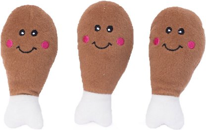 ZippyPaws Drumstick Miniz Dog Toy, 3 count