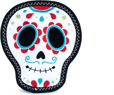 ZippyPaws Santiago the Sugar Skull Z-Stich Dog Toy