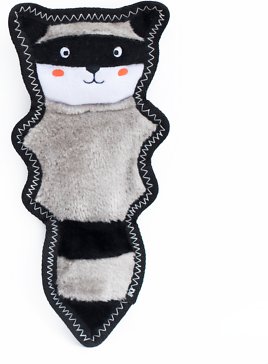 ZippyPaws Raccoon Z-Stitch Skinny Peltz Dog Toy